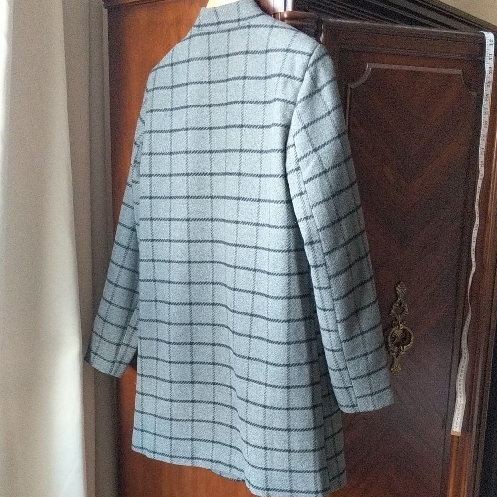 Checkered Trench Coat Small - Picture 5 of 7